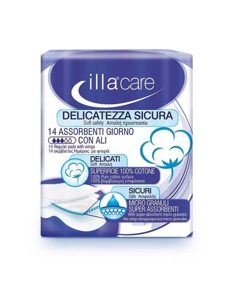 Illa Care Assorbenti Giorno Ipoallergenici Con Ali 14 Pezzi